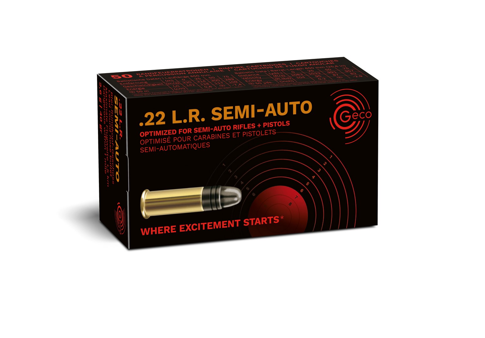 Geco .22 lr SEMI-AUTO RK 40grs / 2 Geco .22 lr SEMI-AUTO RK 40grs / 2