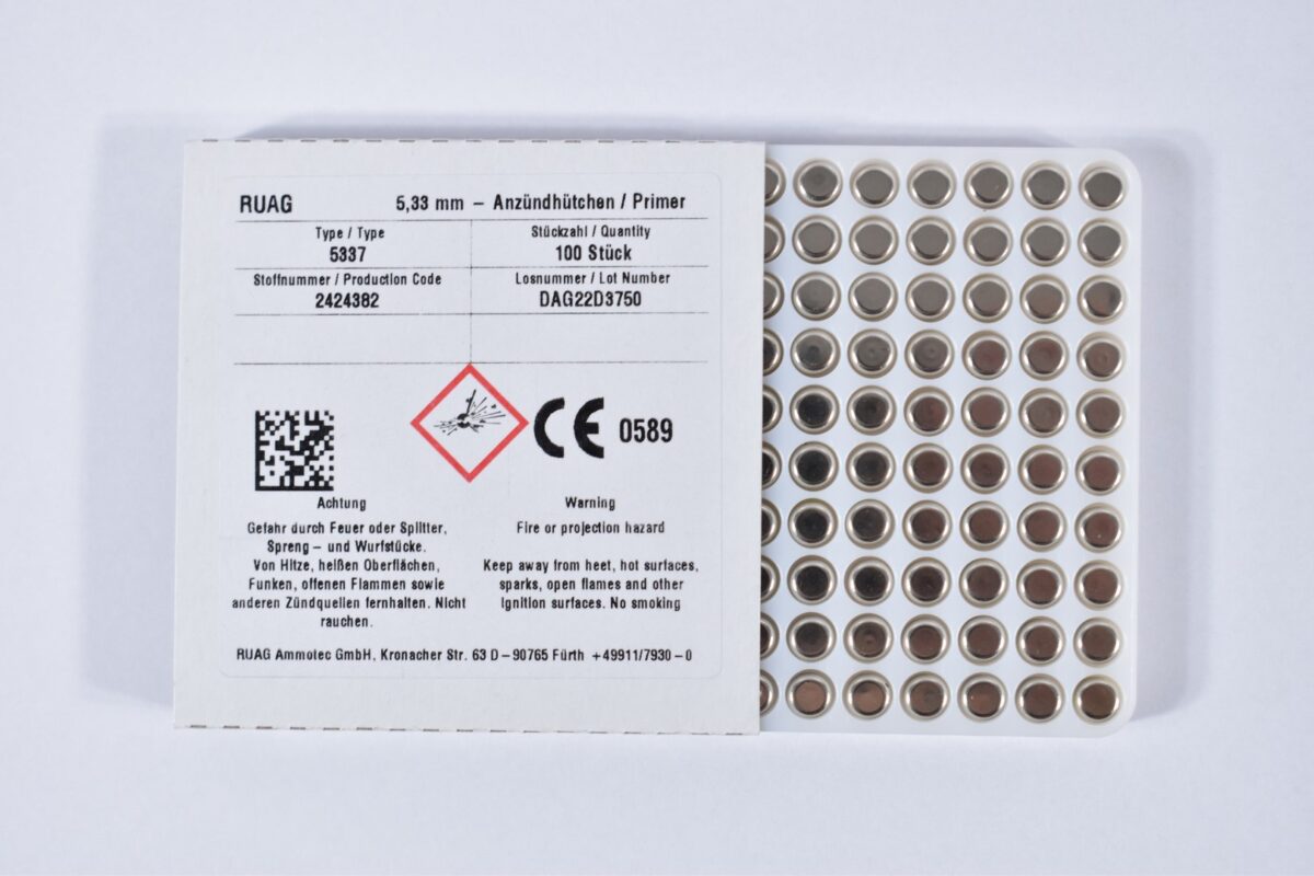 RWS SN Ambosszündhütchen 100STK Large Pistol / 5 RWS SN Ambosszündhütchen 100STK Large Pistol / 5