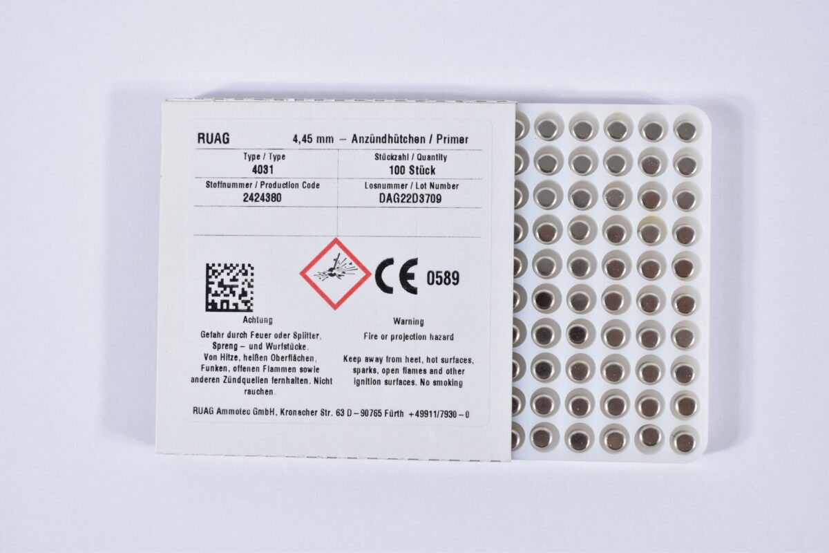 RWS SN Ambosszündhütchen 100STK Small Pistol / 4 RWS SN Ambosszündhütchen 100STK Small Pistol / 4
