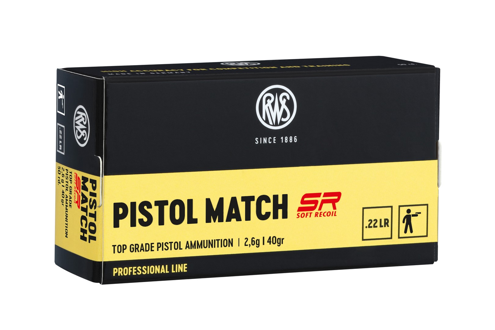 RWS .22 lr Pistol Match SR 40grs / 2 RWS .22 lr Pistol Match SR 40grs / 2