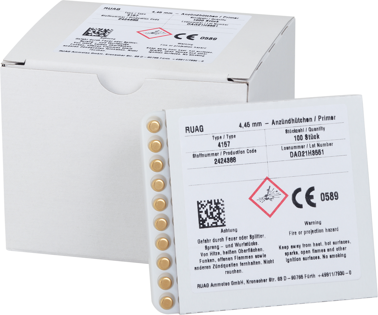 Geco Ambosszündhütchen 100STK Small Rifle / 4 Geco Ambosszündhütchen 100STK Small Rifle / 4