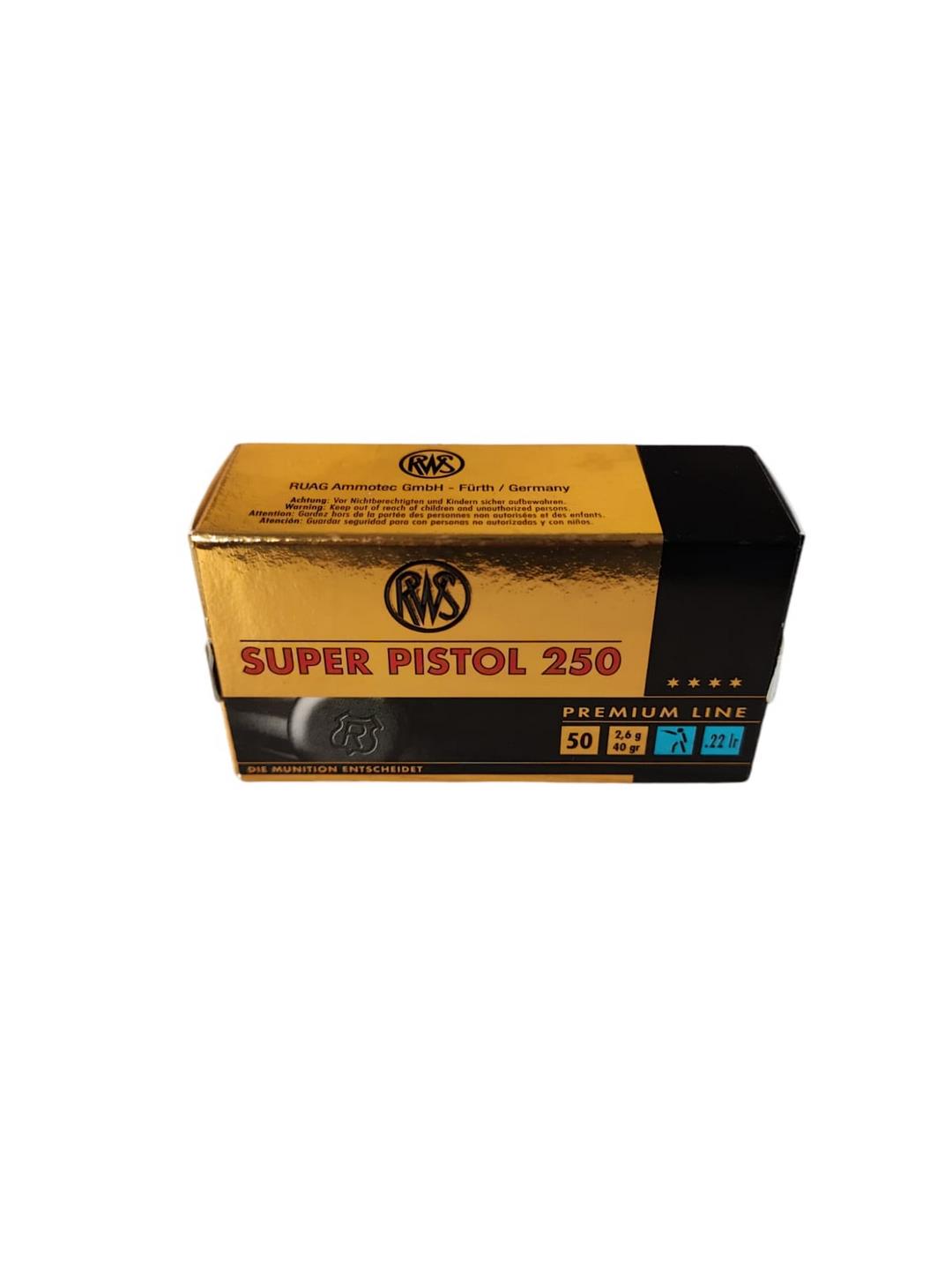 RWS .22 lr Super Pistol 250 40grs / 2 RWS .22 lr Super Pistol 250 40grs / 2