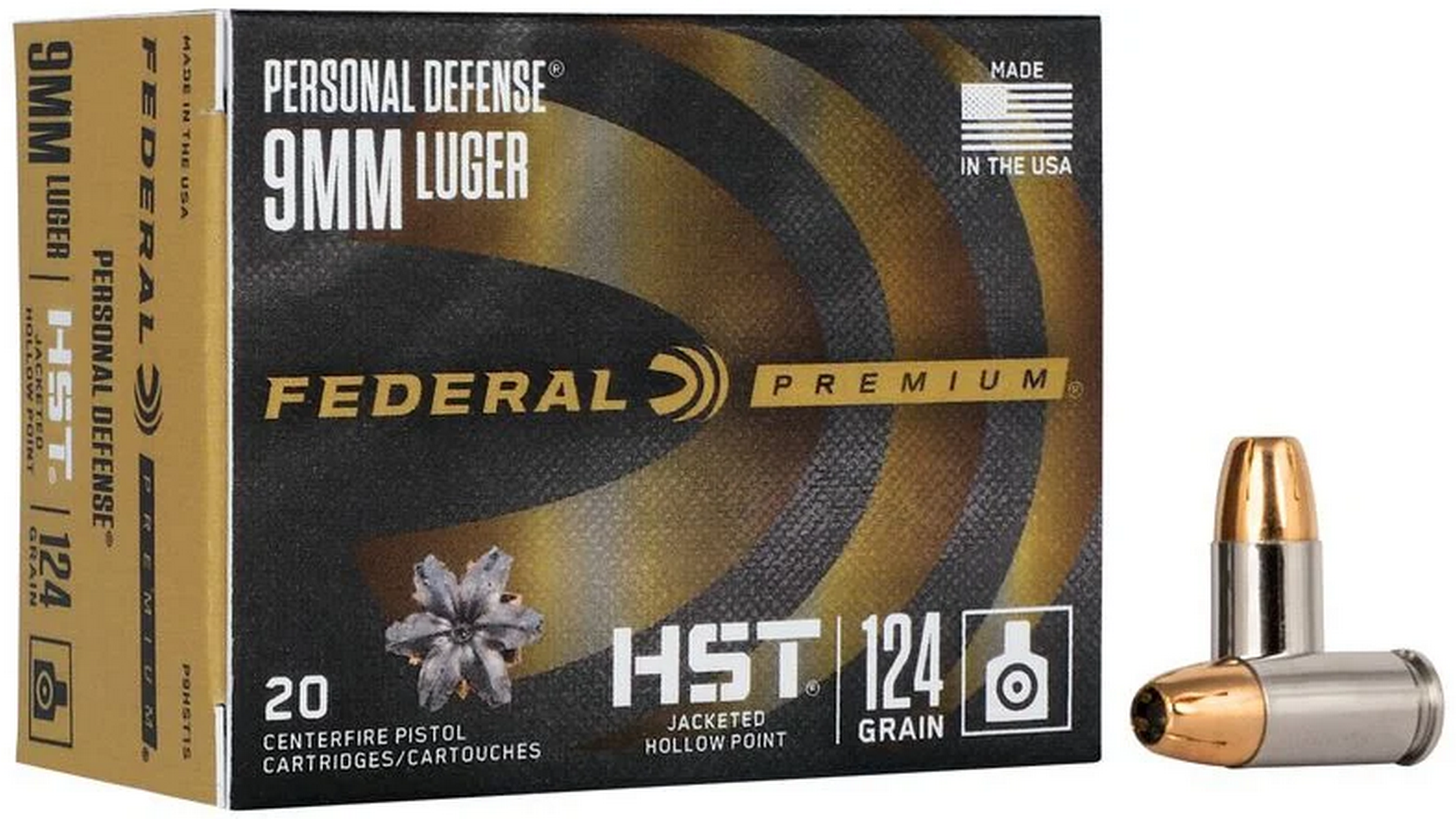 Federal 9mm Luger HST JHP 124grs / 8 Federal 9mm Luger HST JHP 124grs / 8